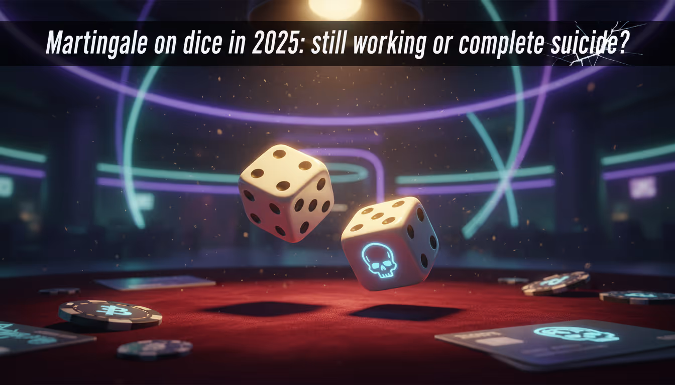 Martingale on Dice in 2025: Still Works or Complete Suicide? (Bankroll Simulation of 100 000 Rolls)