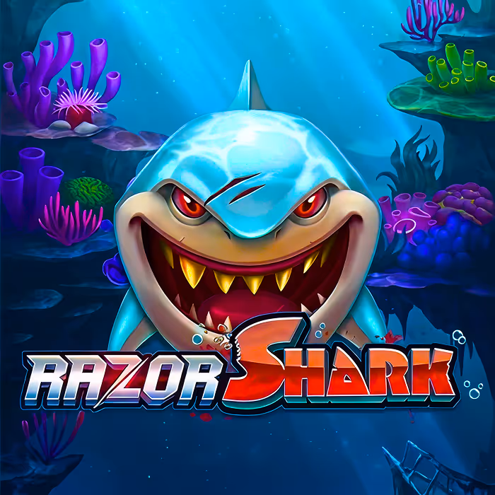 Razor Shark slot with mystery seaweed and razor reveal feature